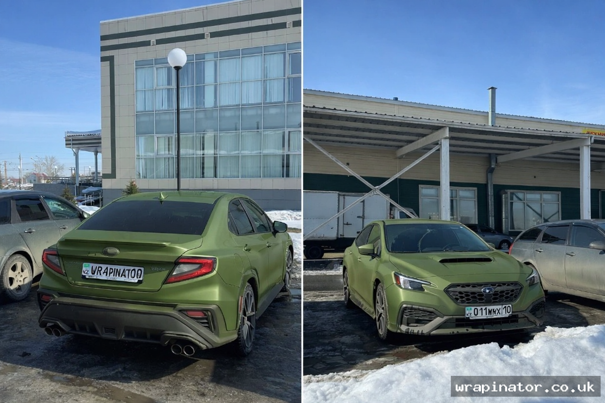 Matte Army Green wrap preview